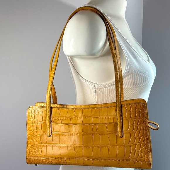 Handbags - Monday - Elegant Tan/Gold Crocodile Women's Handbag - NEW